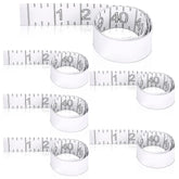 Six piece adhesive fish ruler decals for boats